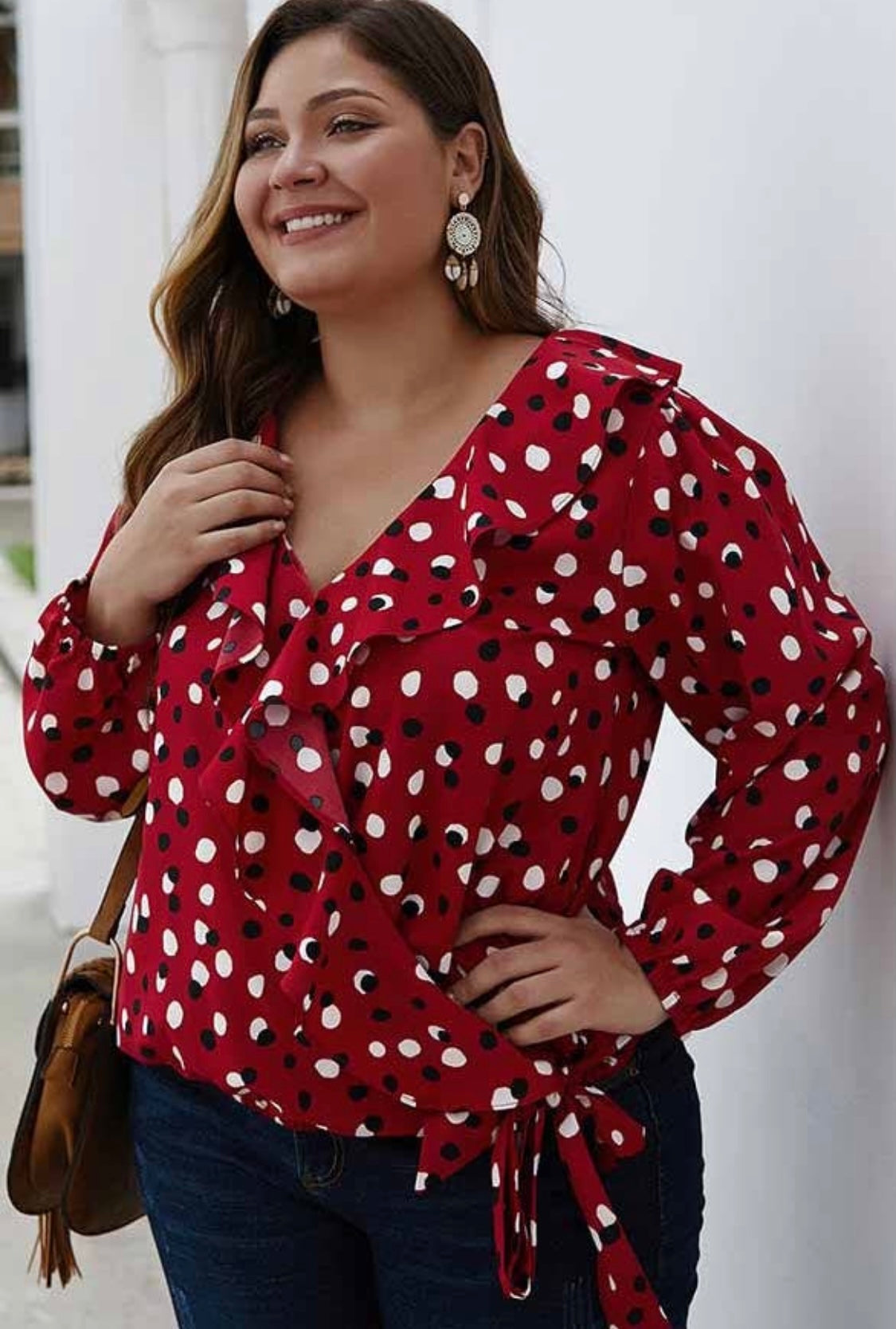 Poka Dot Print (Red) Plus