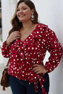 Poka Dot Print (Red) Plus